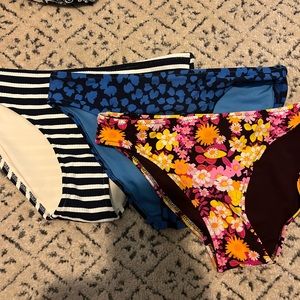 Five swimsuit bottom bundle